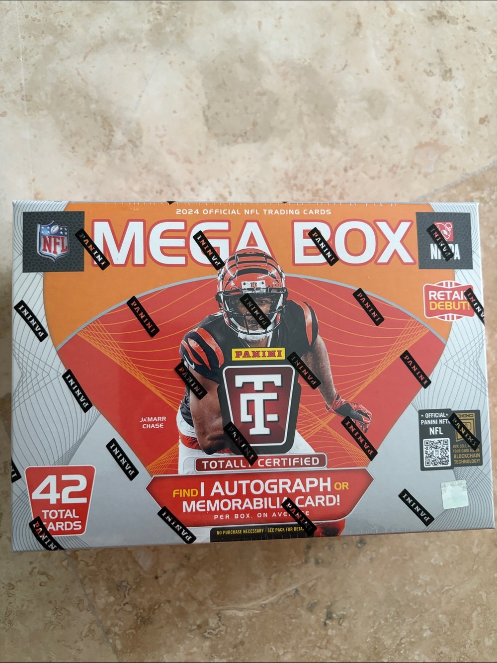 Panini Mega Box NFL Trading Cards - Orange, Red, White